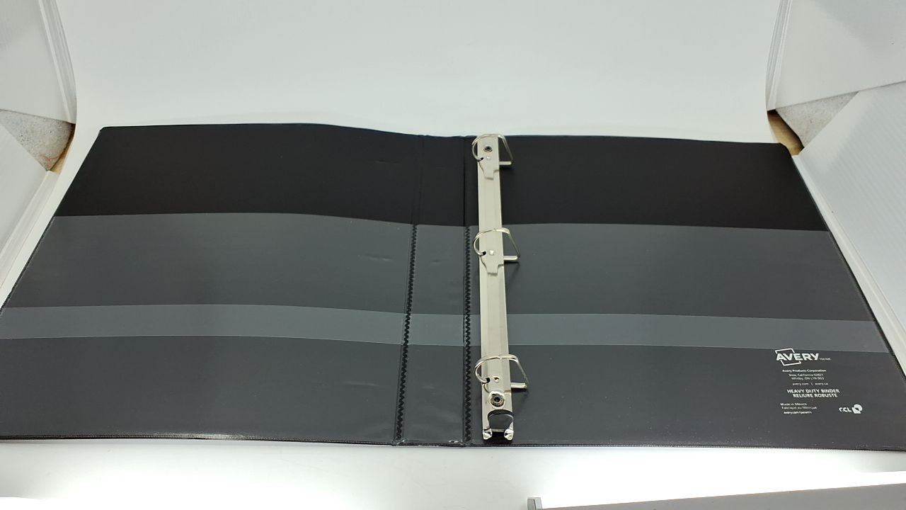 Avery 1" Black Heavy-Duty View Binder, Slant Rings, Holds 8.5" x 11"