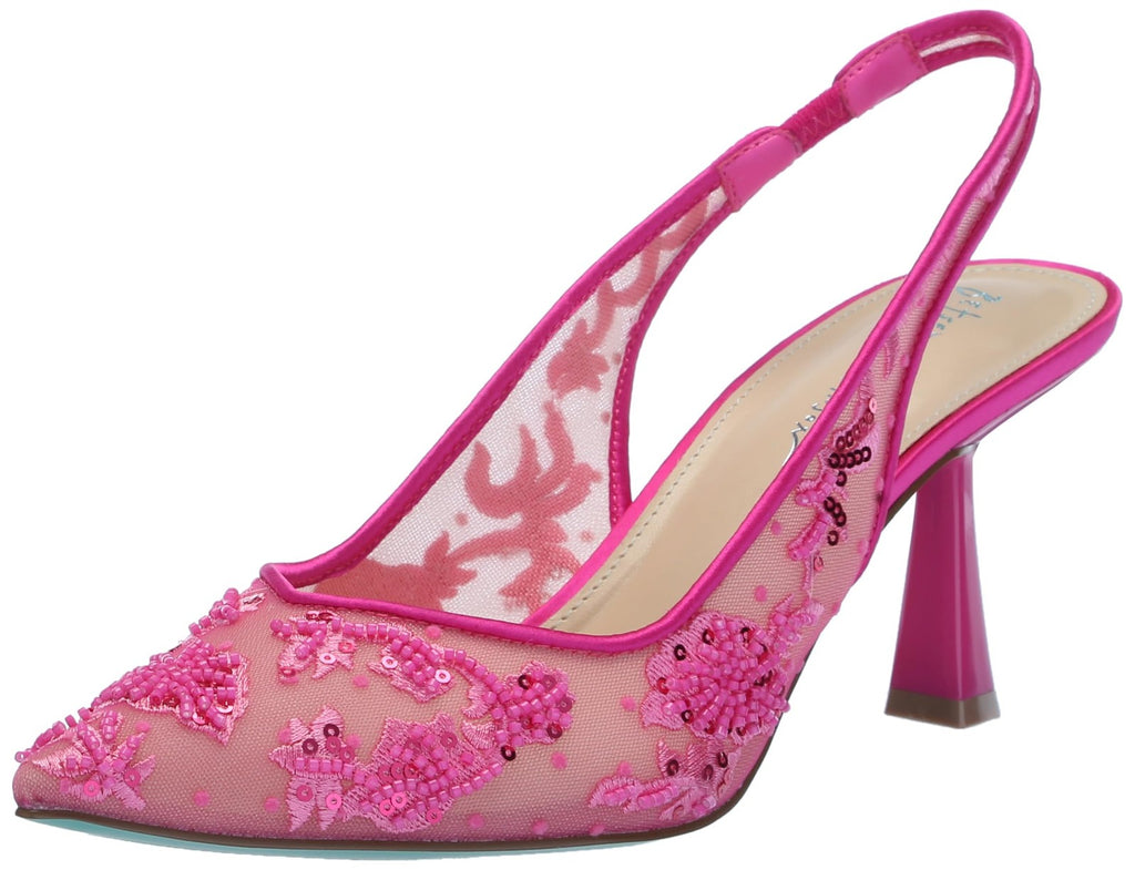 Betsey Johnson Women's Nikki Pump, Fuchsia, 8