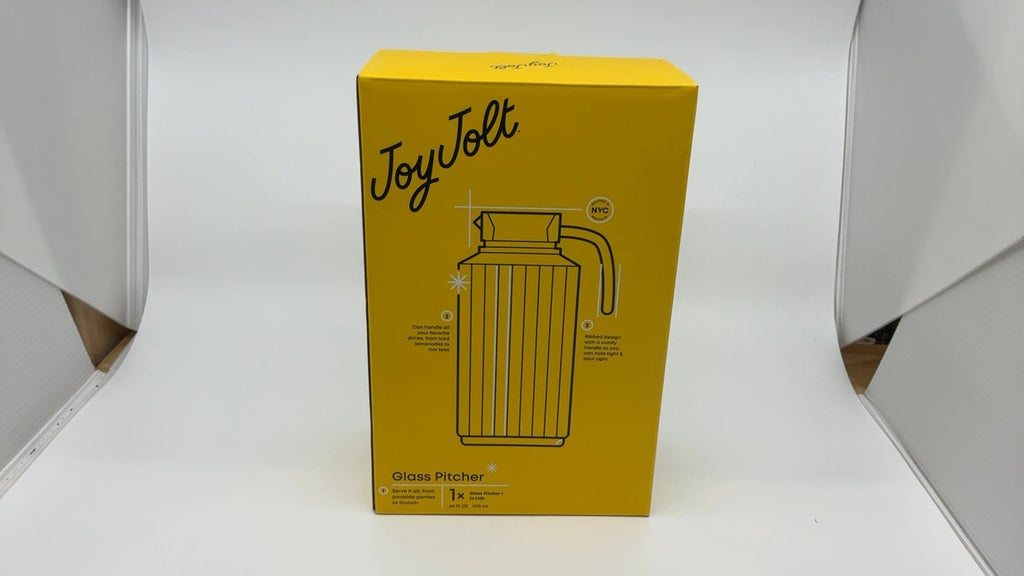 60oz Beverage Pitcher w/ 2 Lids - Dishwasher Safe Glass Jug for Drinks