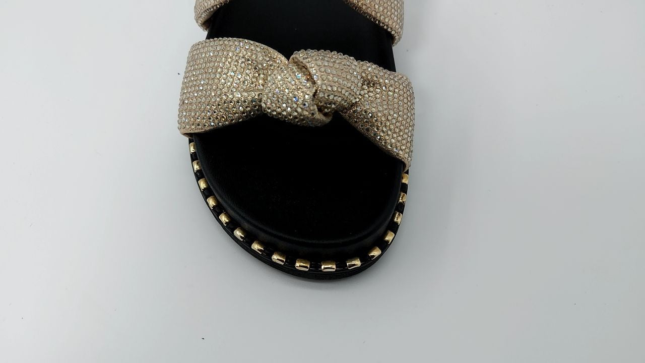 Jessica Simpson Women's Caralyna Slide Sandal, Champagne, 6