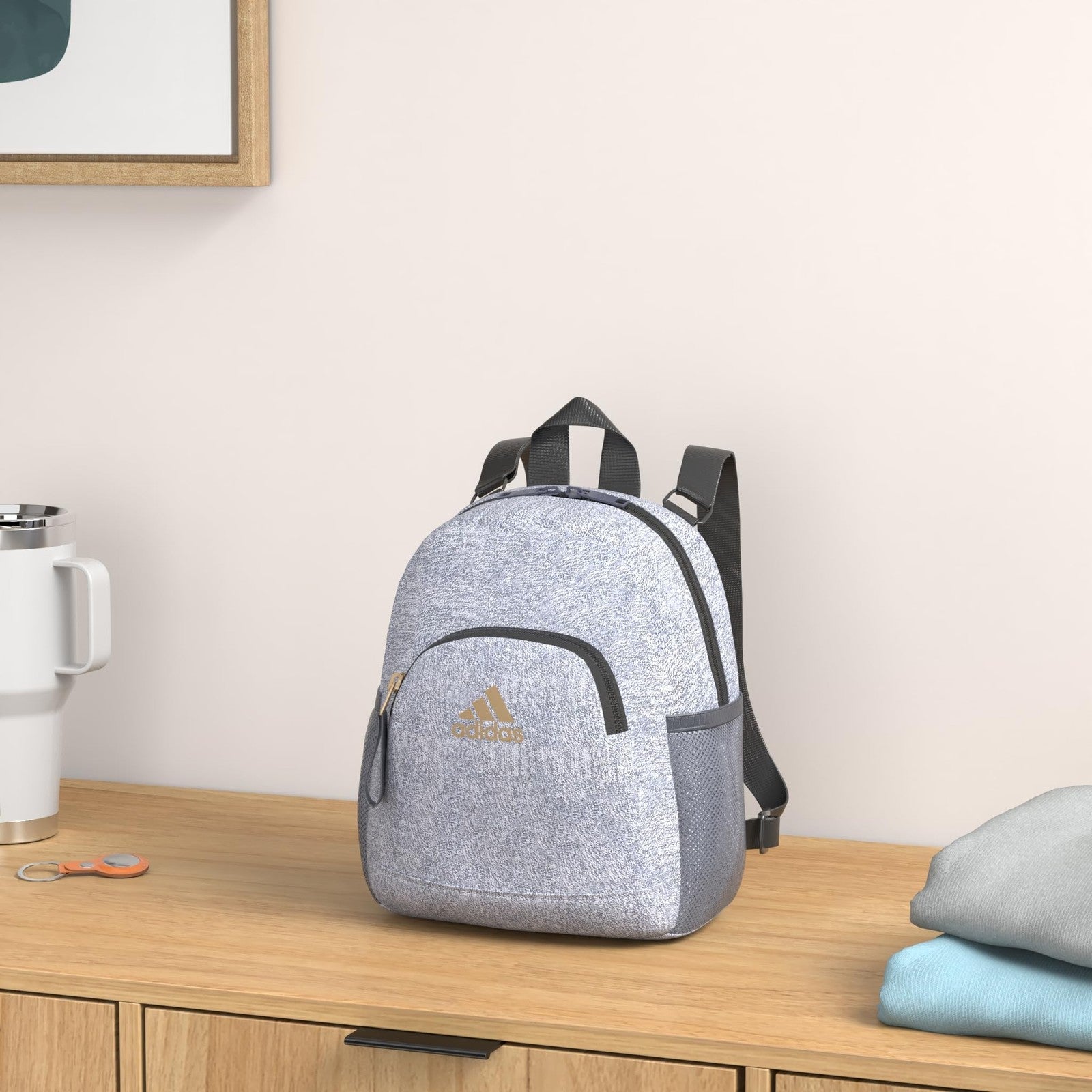 adidas Linear Travel Mini Backpack OSFA Grey/White Adjustable Straps