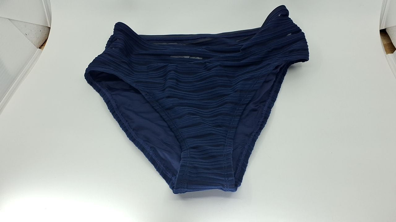 La Blanca Women's High Waist Swimsuit Bottom, Indigo//Fluid Lines, 6