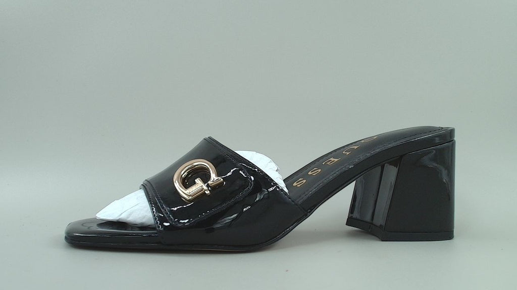 GUESS Women's GALLAI Heeled Sandal, Black 002, 6M