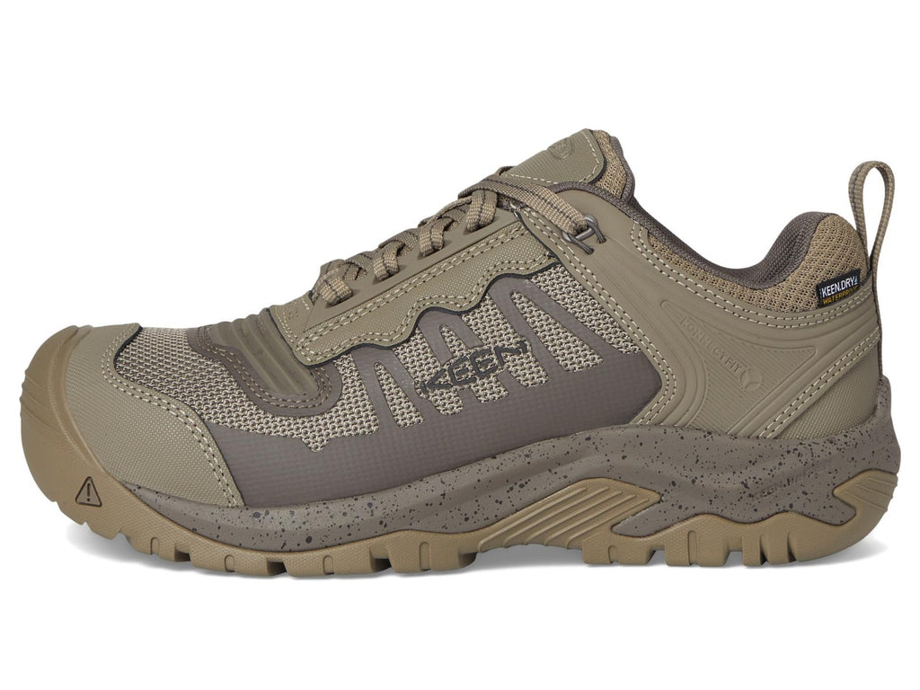 KEEN Reno 10 Wide Waterproof Athletic Work Shoes Composite Toe Brindle/Morel