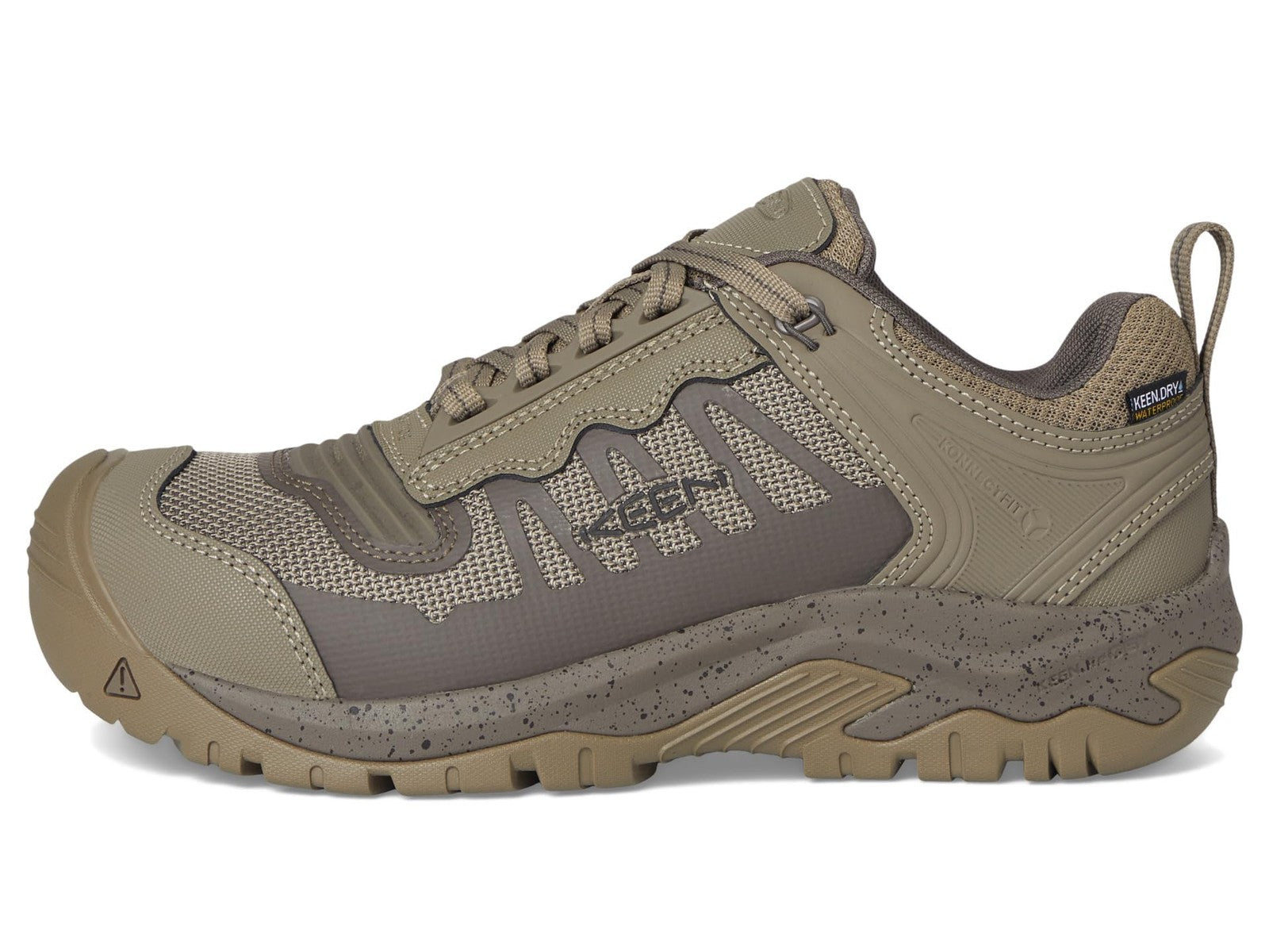 KEEN Reno 10 Wide Waterproof Athletic Work Shoes Composite Toe Brindle/Morel