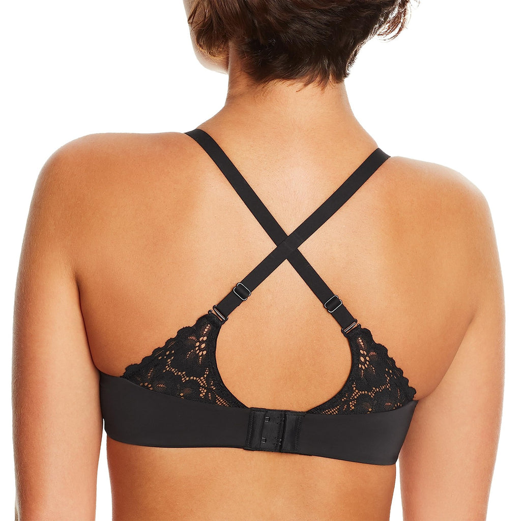 Black Microfiber Underwire Bra 38D Maidenform One Fab Fit Convertible