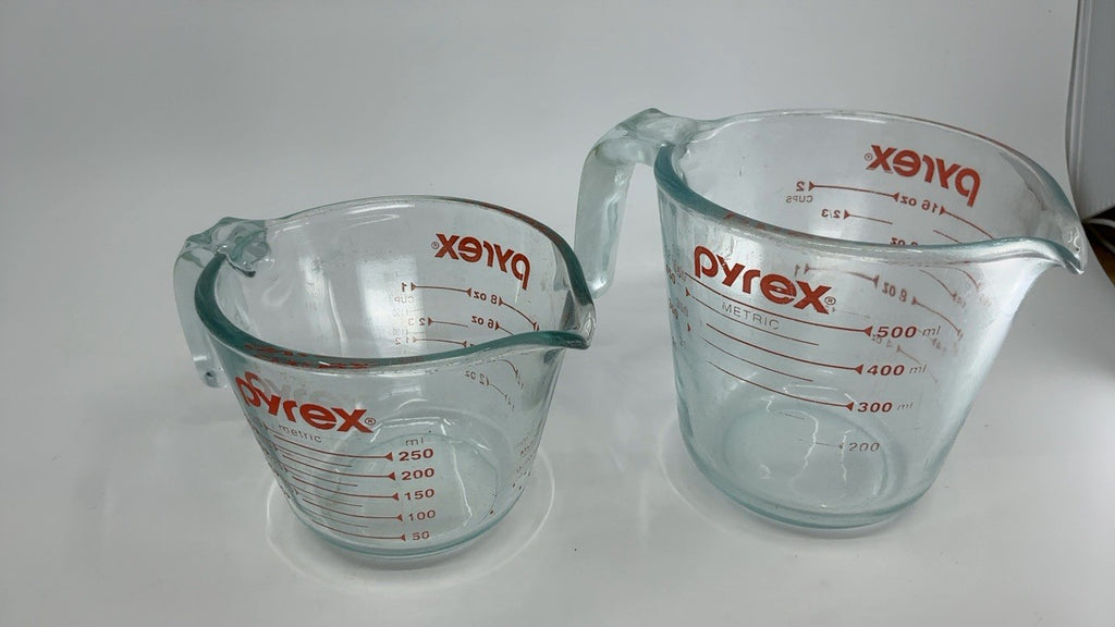 2-Pack Pyrex Measuring Cups, 1-Cup & 2-Cup, Oven & Microwave Safe