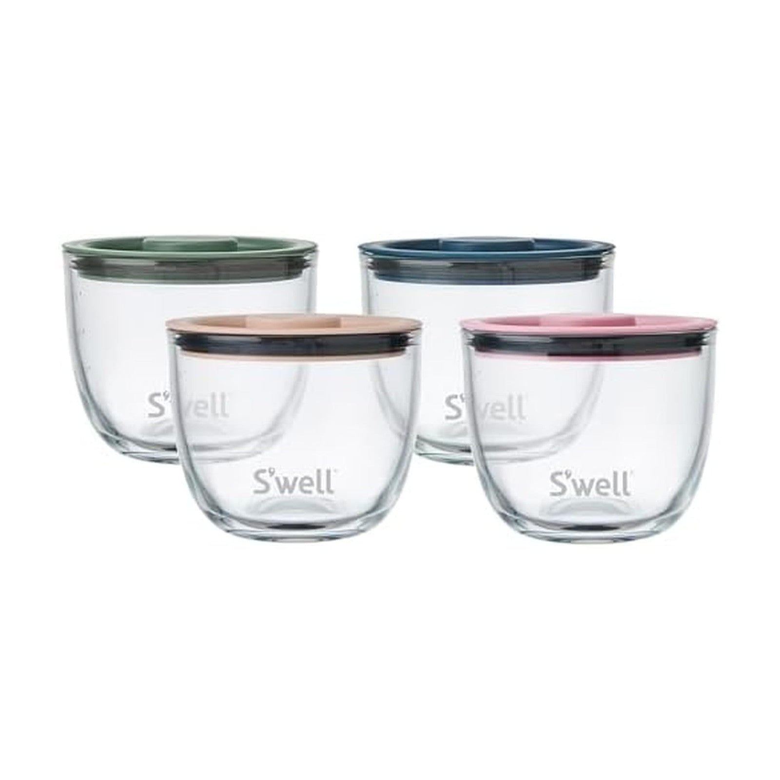 S'well 12oz Glass Prep Bowls Set of 4, Nesting Design, Easy Meal Prep