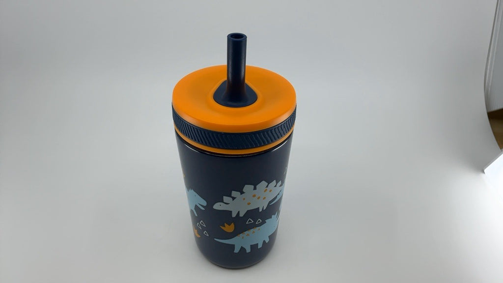 Zak Kelso 12oz Stainless Steel Kids Tumbler - Leak-Proof, Dinosaur Design
