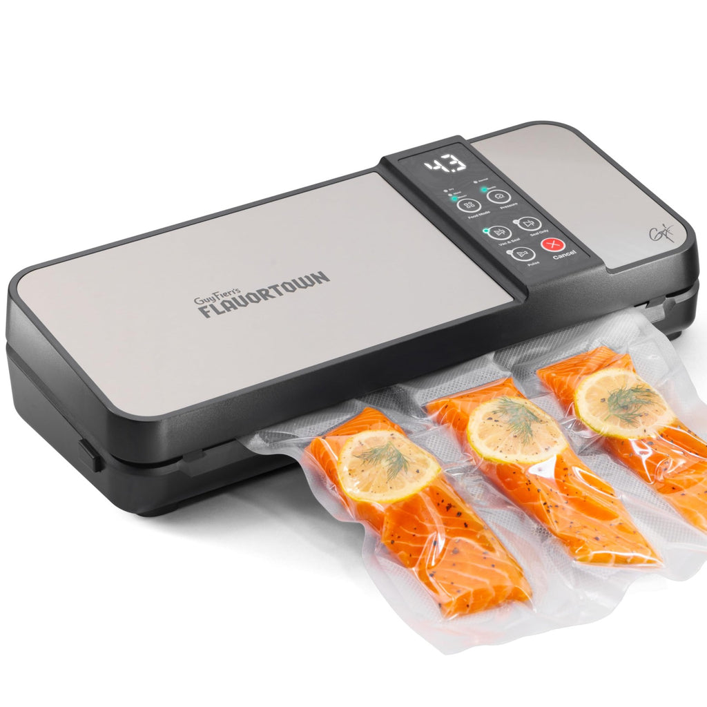 Guy Fieri Vacuum Sealer - Compact, Fast Sealing, Includes Starter Kit