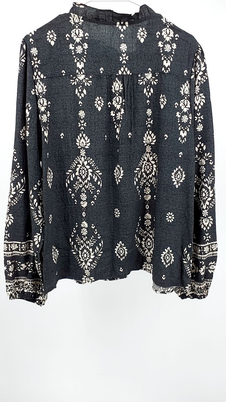 Printed Long Sleeve Blouse