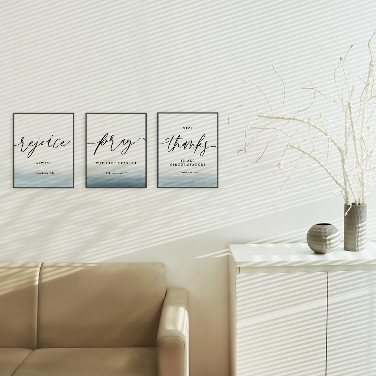 8x10 Bible Verses Wall Art Set, Unframed Christian Prints