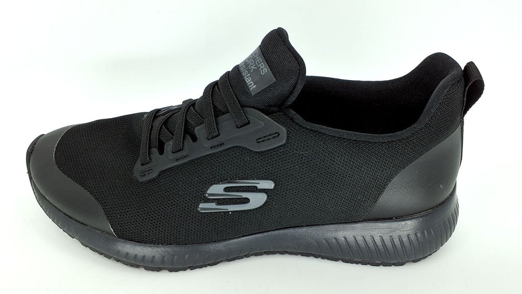 Skechers Women's Squad Sr Food Service Shoe, Black, 9 Wide