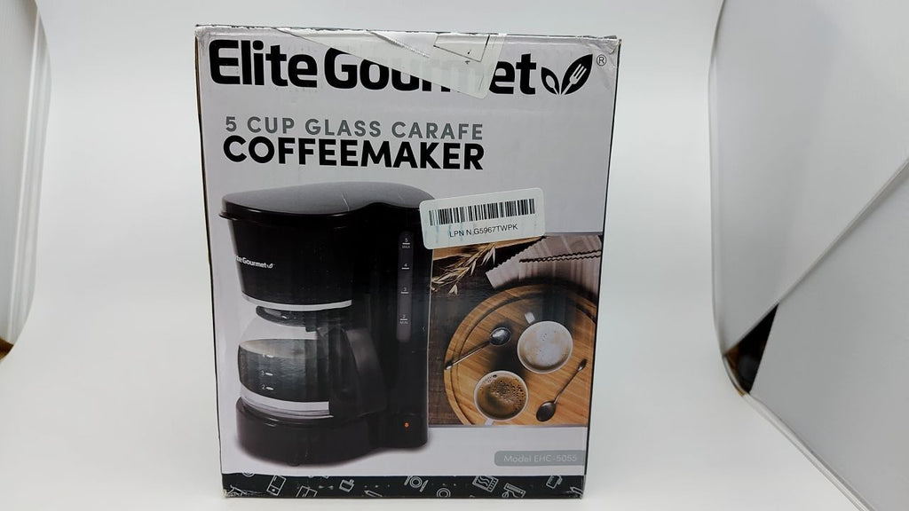 EHC-5055 5-Cup Brew Coffee Maker w/ Reusable Filter & Water Level Indicator