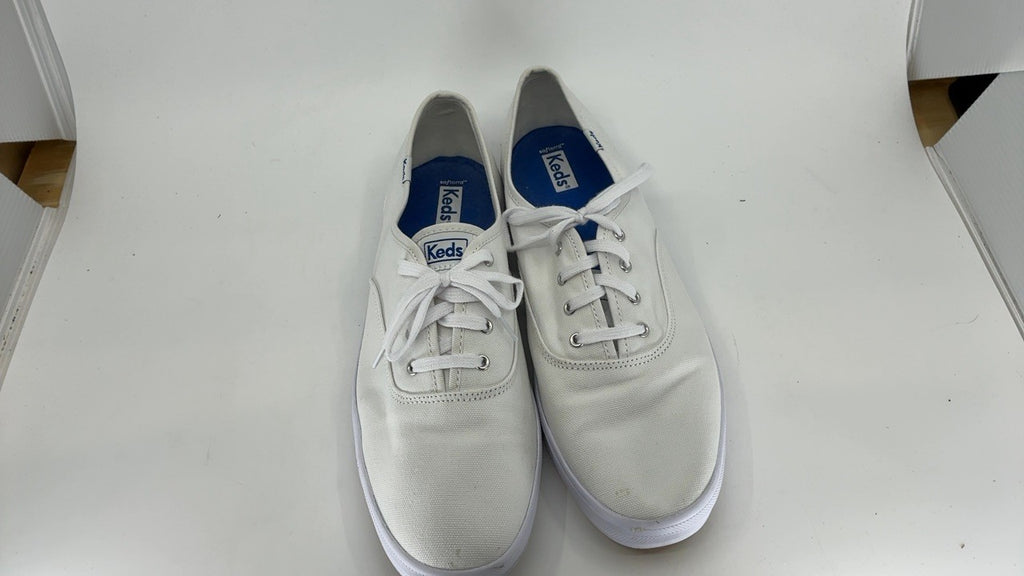 Keds Women's Champion Original Canvas Lace-Up Sneaker, White, 12 W US