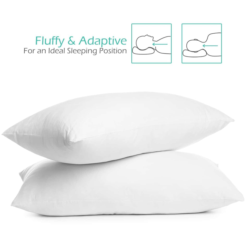Toddler Pillow 13x18, Soft Cotton, White, Ideal for Travel & Naptime