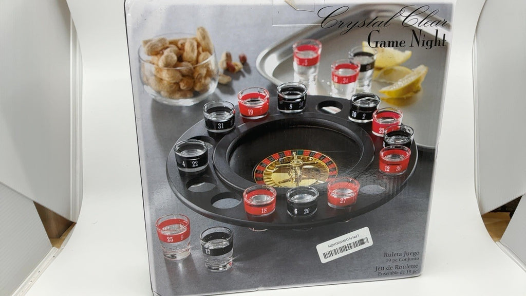 Shot Glass Roulette - Drinking Game Set (2 Balls and 16 Glasses)