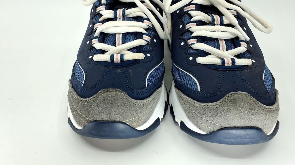 Skechers Women's Skech-AIR Dynamight Sneaker, Navy White, 9.5