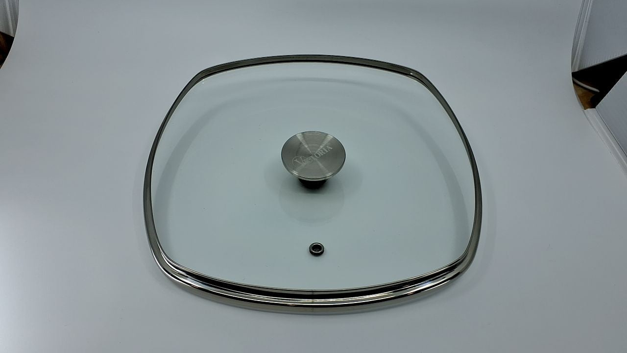 10-Inch Square Skillet Glass Lid, Fits Victoria 9.7-Inch Diameter