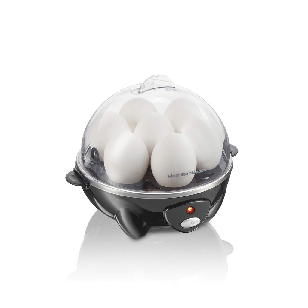 Hamilton Beach Egg Cooker, 3-in-1, Holds 7, Black, Omelet & Steamer