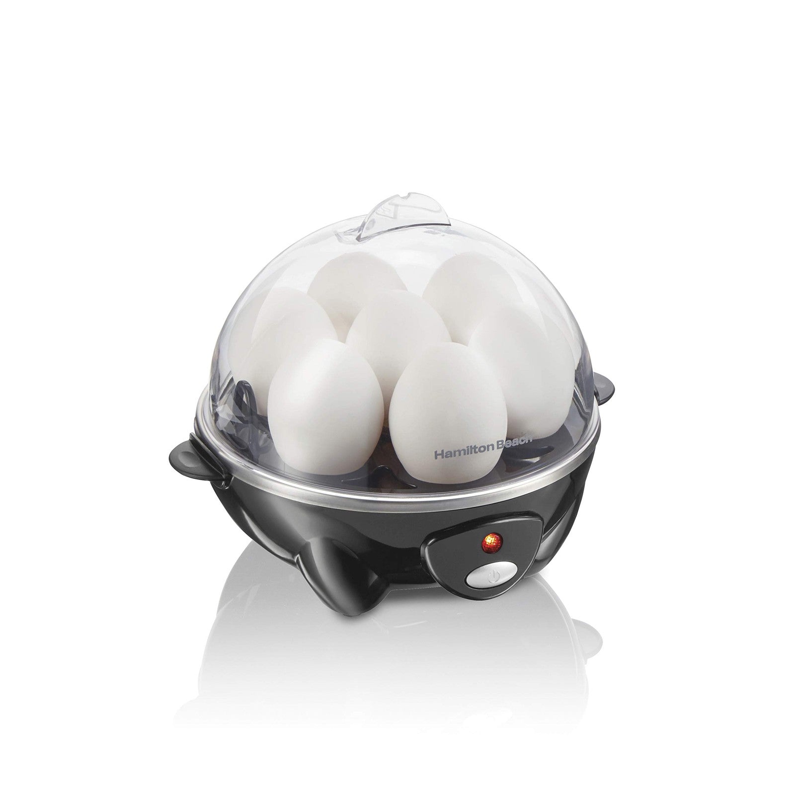 Hamilton Beach Egg Cooker, 3-in-1, Holds 7, Black, Omelet & Steamer
