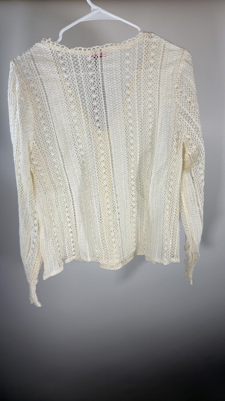 Lace V-Neck Long Sleeve Top
