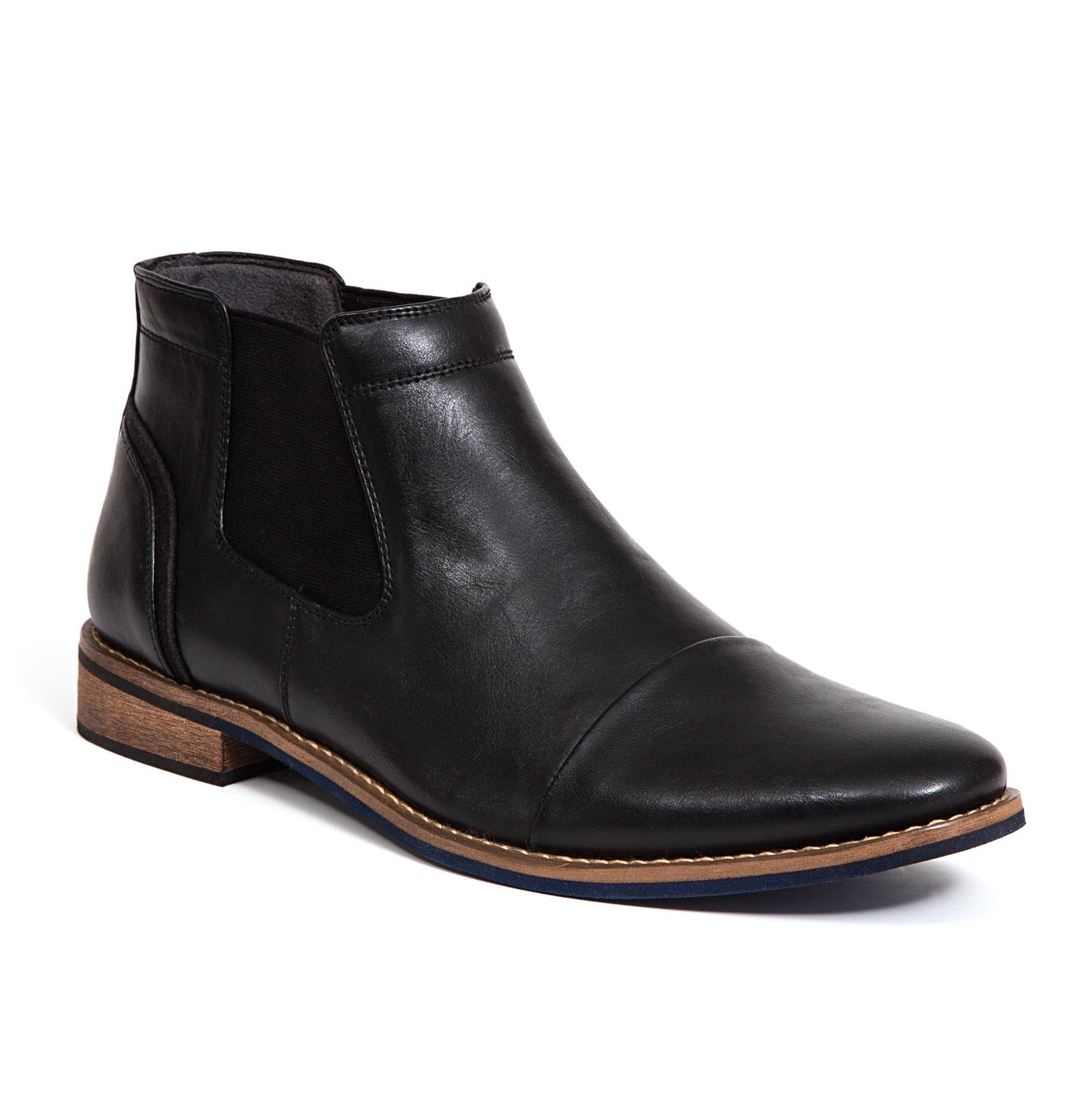 Deer Stags Men's Argos Dress Comfort Chelsea Boot, Black/Blue, 15 M US