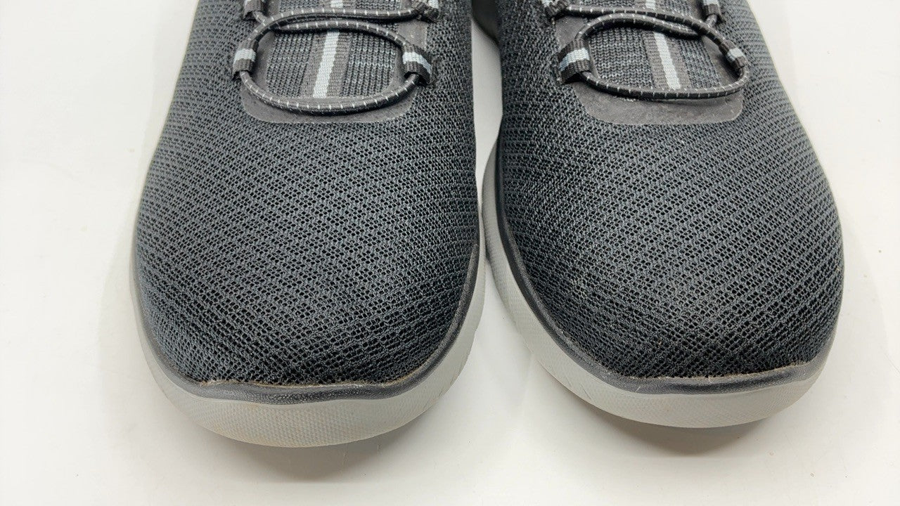 Skechers Men's Summits High Range Slip-in Sneakers, Black/Charcoal, Size 12