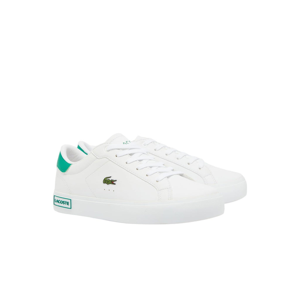 Lacoste Kids Powercourt Sneaker, WHT/GRN, 3