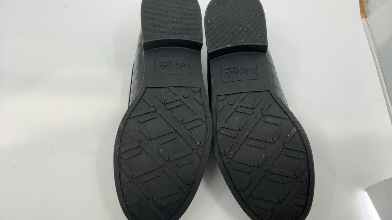 LifeStride Womens Sonoma 2 Slip On Loafers Black Croco 7.5 M
