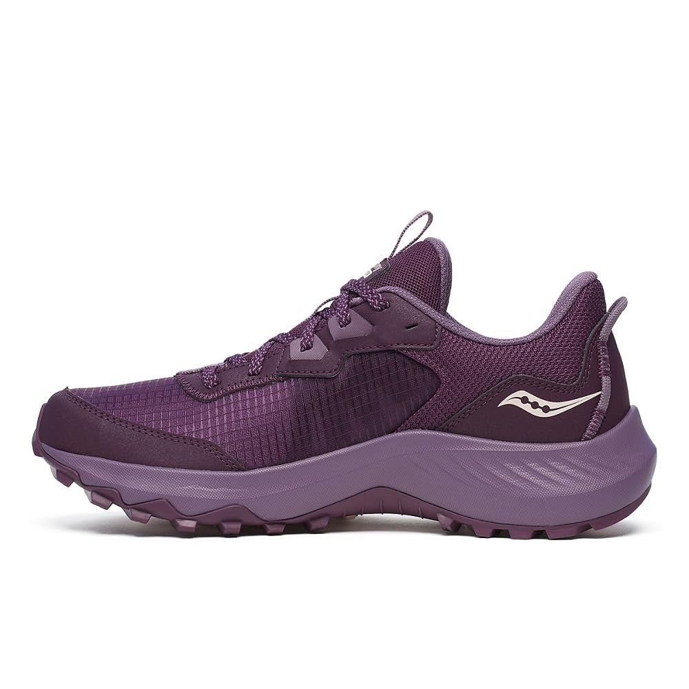 Saucony Women's Aura TR Hiking Shoe, Plum/Pearl, 5