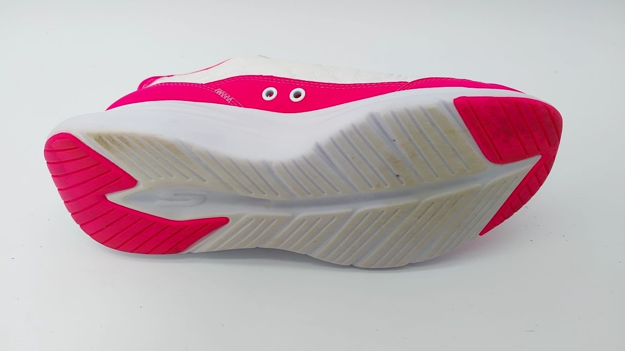 Skechers Sport Women's Cozy Fit Slip-Ins Sneaker, White/Hot Pink, Size 9