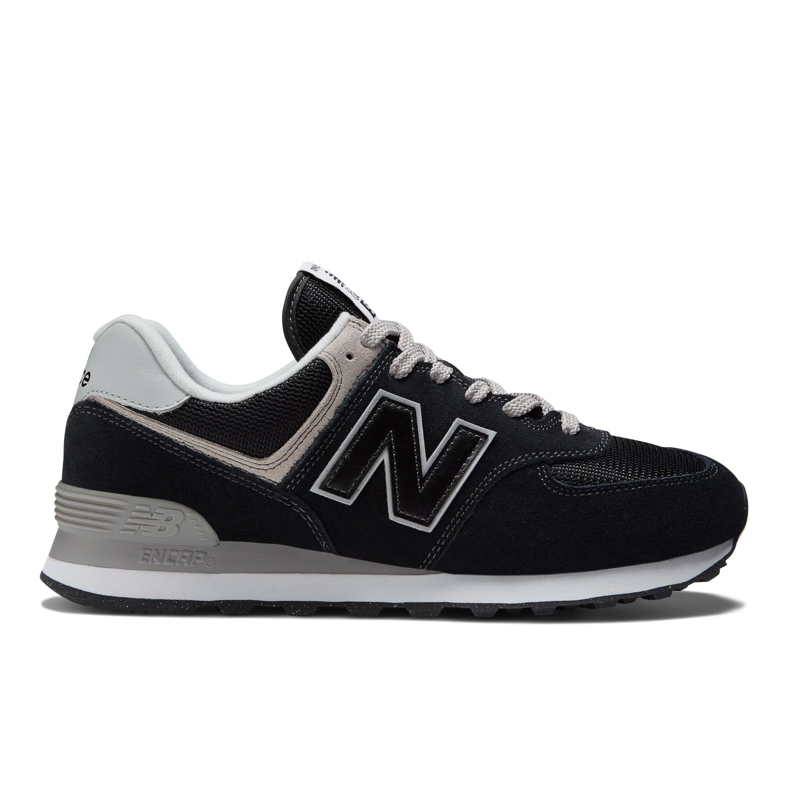 New Balance Men's 574 Core Sneaker, Black/White, 10.5M US
