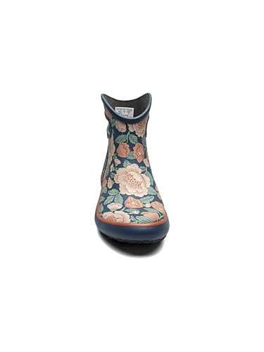 BOGS Women's Patch Ankle Tapestry Floral Rain Boot, Navy Multi, 9