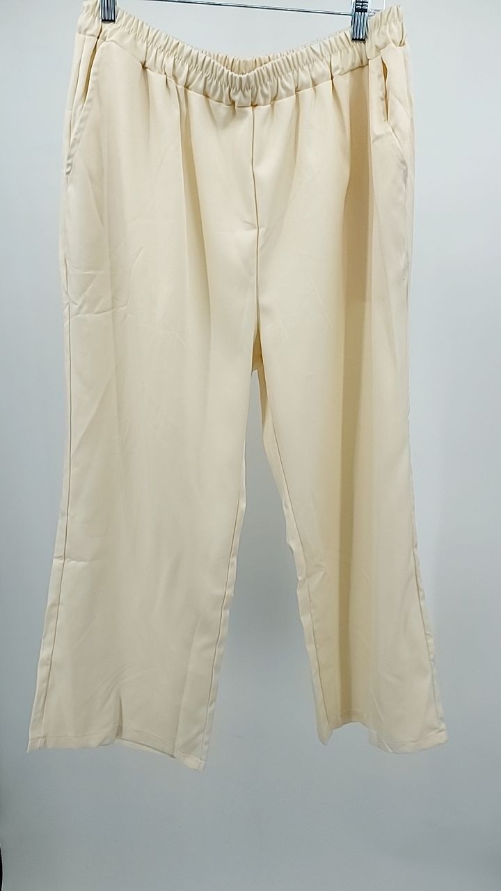 Full Size Surplice Short Sleeve Top and Pants Set Plus Size