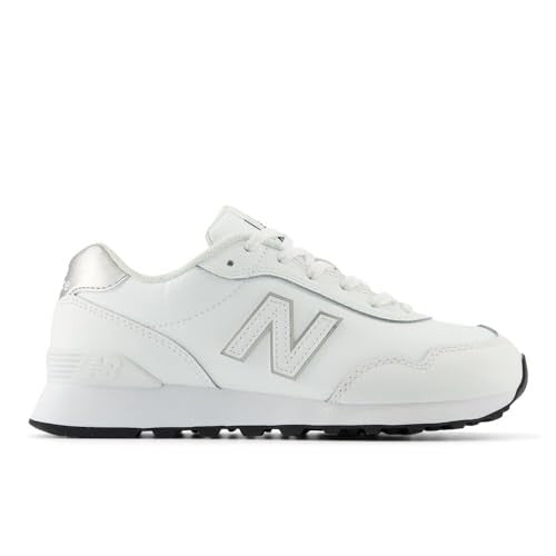 New Balance Women's 515 V3 Sneaker, White/Silver, 7.5 W