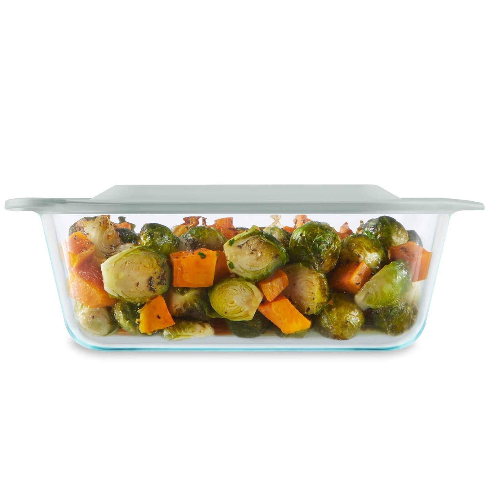 Pyrex 8x8 Deep Glass Baking Dish w/ Plastic Lid, Oven & Microwave Safe