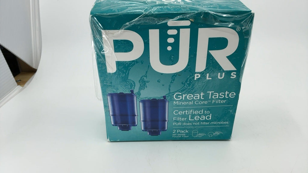 Genuine PUR PLUS Faucet Filter 2-Pack, 3-in-1 Mineral Filtration, Blue