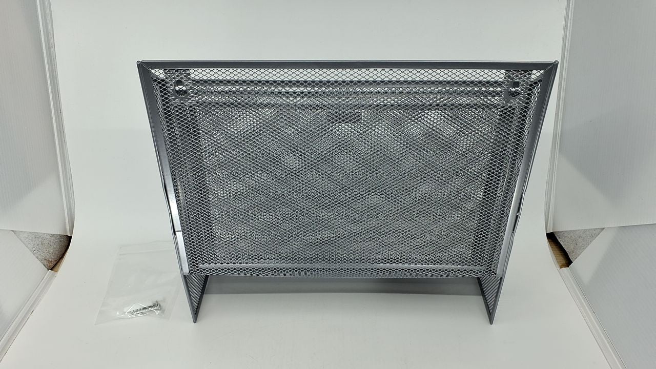 3-Tier Vertical File Storage Basket, Metal Mesh, Silver, 12.5"L x 3.75"W