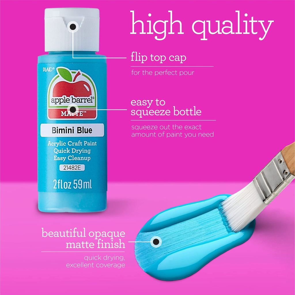 Apple Barrel Acrylic Paint in Assorted Colors (2 oz), 20771, Too Blue