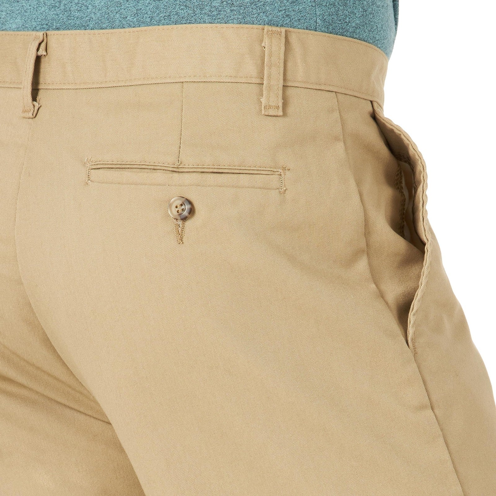Lee Total Freedom Stretch Relaxed Fit Flat Front Pant, 38W x 32L, Khaki