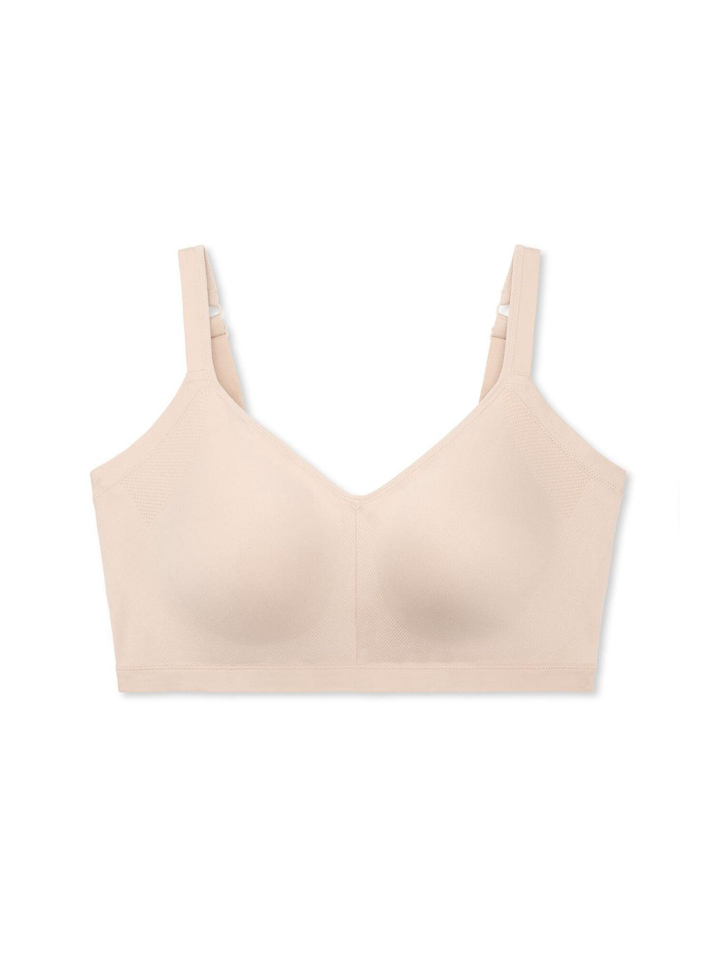 Easy Does It Underarm-Smoothing Bra, White, 2XL, Wireless