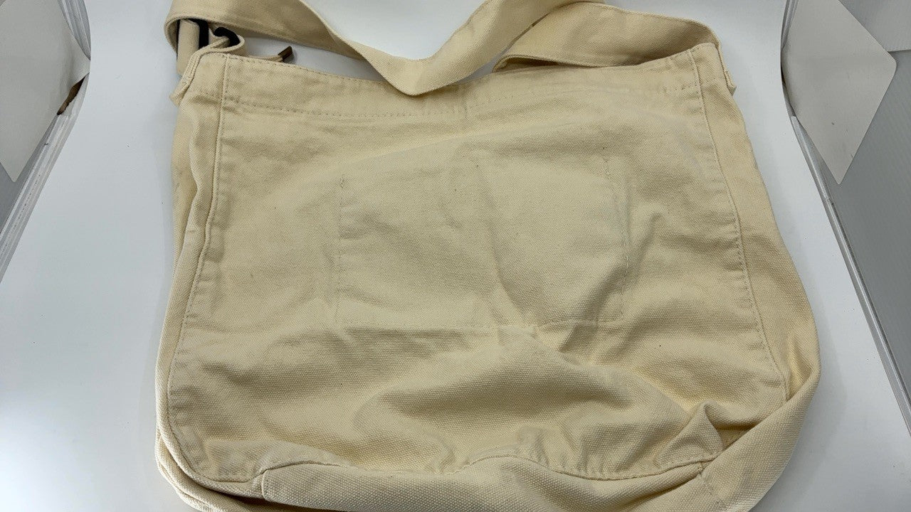 Canvas Hobo Beige Tote Bag for Women & Men Large Crossbody Messenger Bag