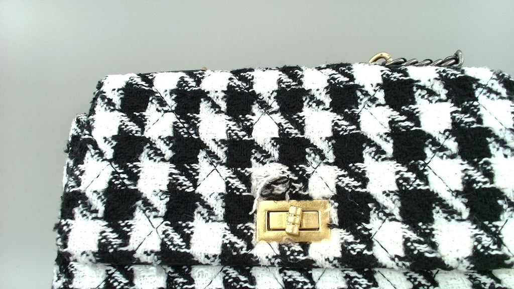 DKNY Magnolia Shoulder Bag, Black/White Houndstooth