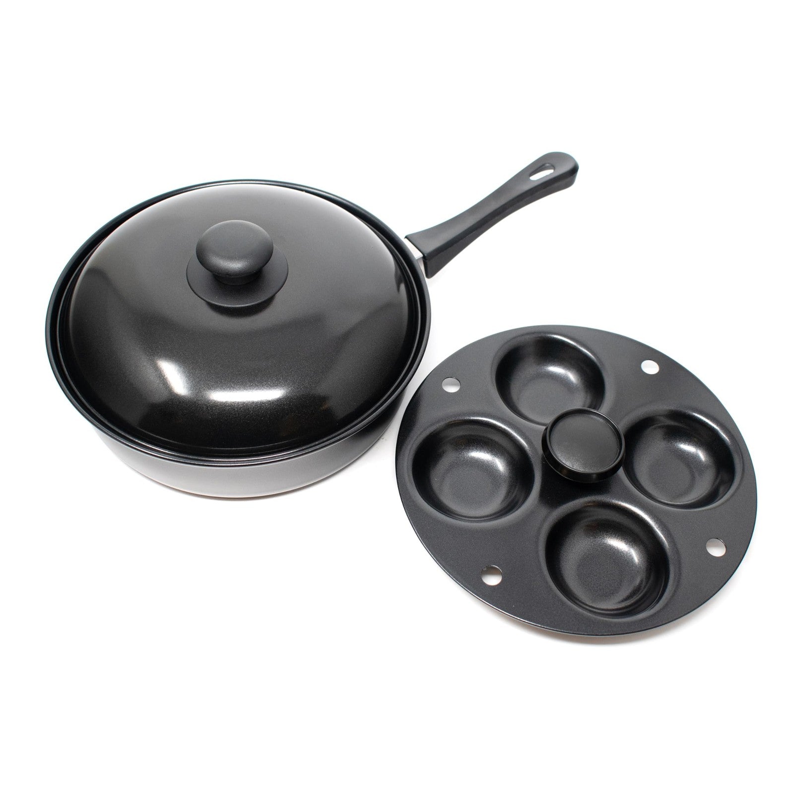 Norpro 9.5 In Nonstick Egg Poacher Skillet Set W/ Removable 4 Egg Poacher
