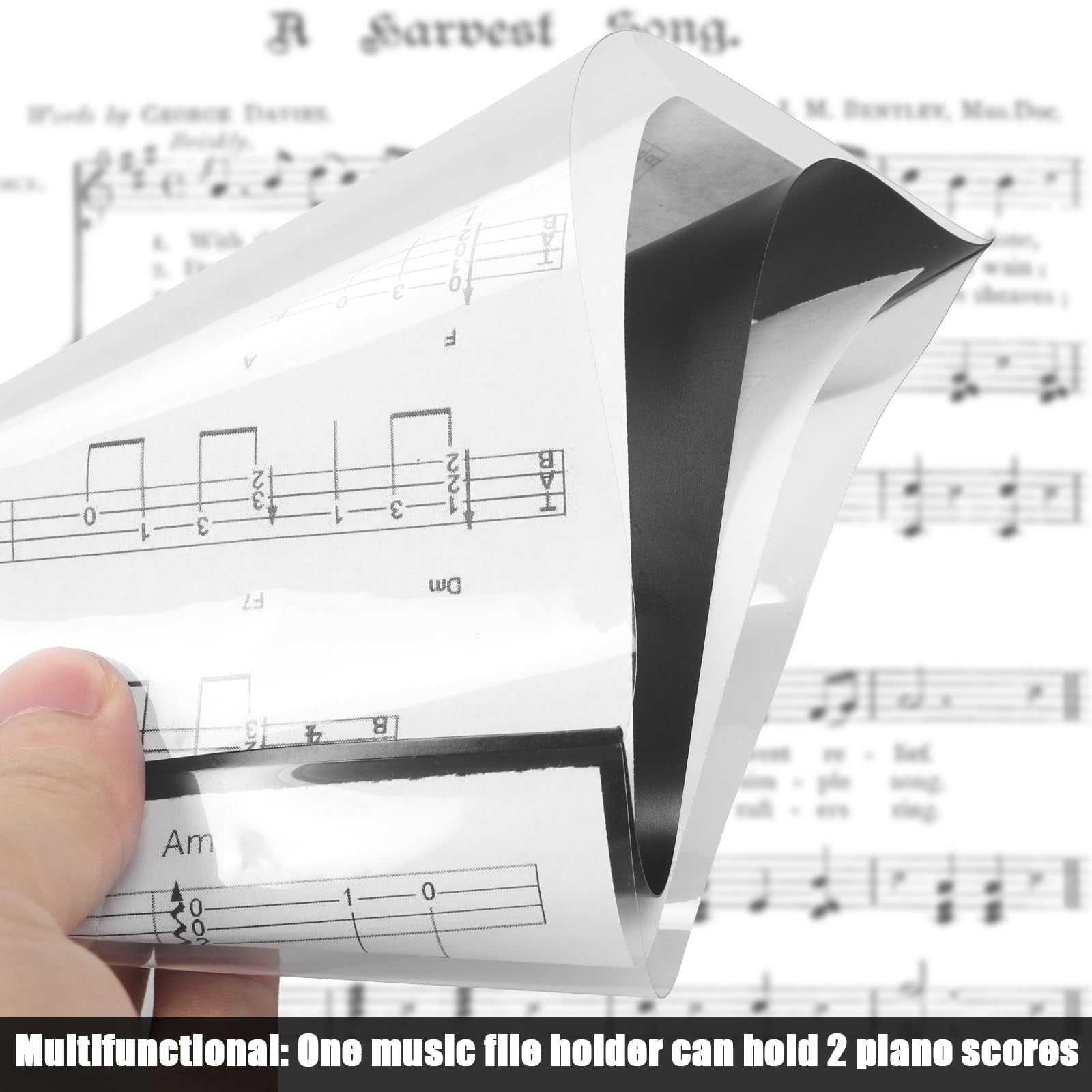 Double Side Flip Folio, 15 Pcs, 7.5 x 6.3 In, Black for Sheet Music