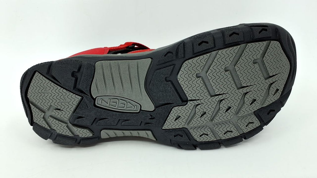 KEEN Kids Closed Toe Water Sandals, Ribbon Red/Gargoyle, Big Kid 7