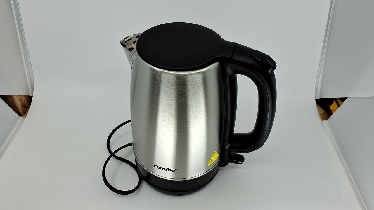 COMFEE' 1.7L Electric Tea Kettle, Fast Boil, Stainless Steel, Silver