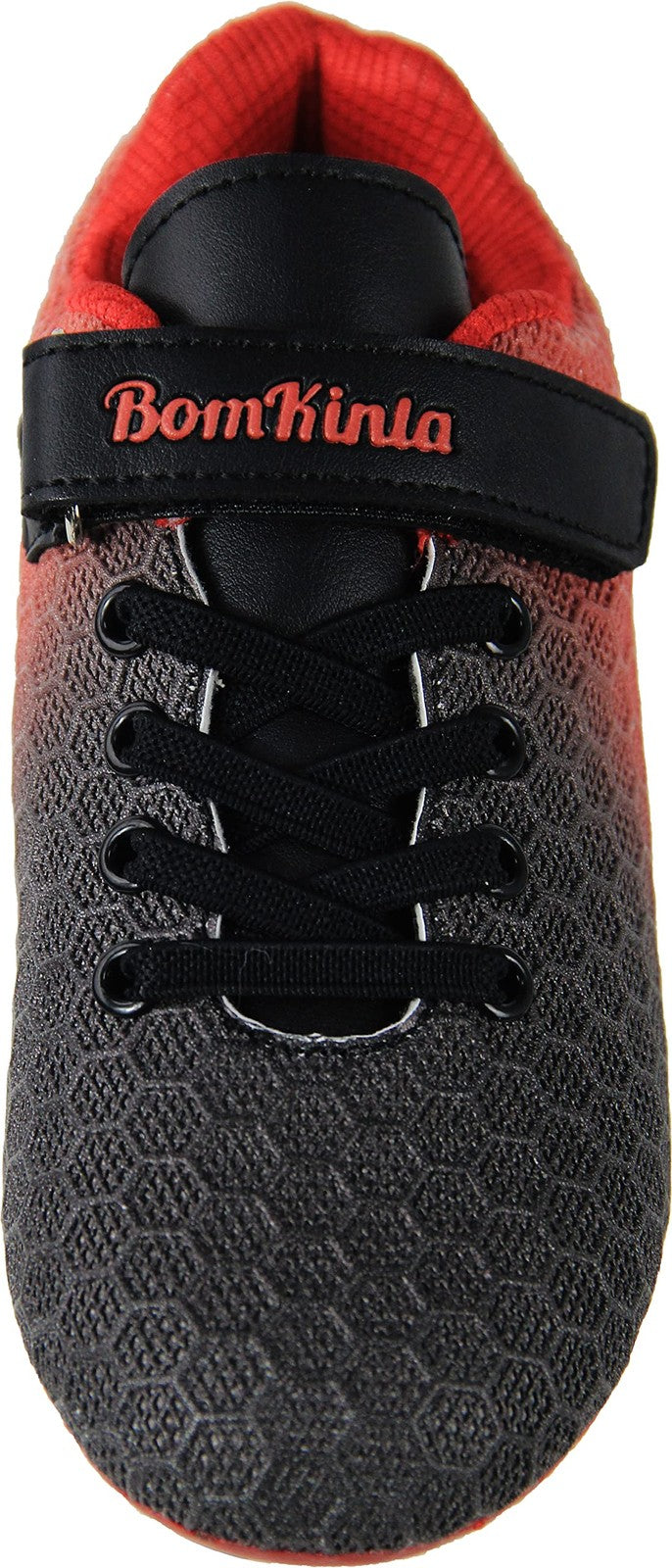 BomKinta Kid's FG Soccer Cleats Athletic Outdoor Black Red Size 3M US Little Kid