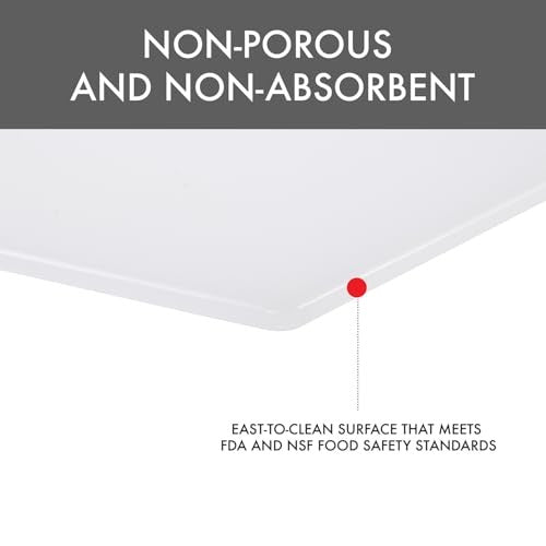 Dexas NSF Polysafe Cutting Board with Handle, 11 by 14.5 inches, White